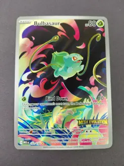Pokemon Mega Evolution Bulbasaur 133/132 Mega Evolution Stamped Promo TCG Card A - Image 1
