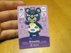 GROUCHO # 151 Welcome To Animal Crossing New Leaf Horizons AMIIBO Card Series 2 - Image 1
