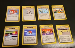 vintage pokemon trainer cards Mixed Lot 8 Cards With 1st Edition - Image 1