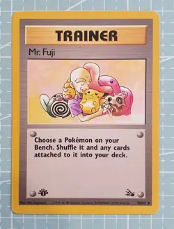 Mr. Fuji 58/62 Uncommon: 1st First Edition Fossil Pokemon Trading Card Game TCG - Image 1
