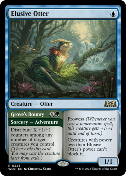 Elusive Otter / Grove's Bounty Wilds of Eldraine NM Creature Rare CARD ABUGames - Image 1