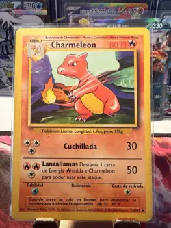 1999 Pokemon Charmeleon 24/102 Base Set Spanish Vintage WOTC Card - Image 1