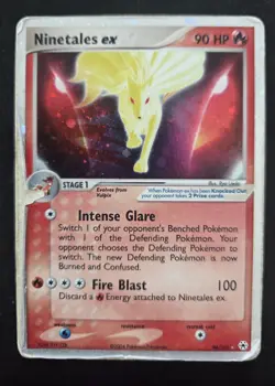 Pokemon Ninetales ex EX Hidden Legends 96/101 Holo Rare Card TCG (Damaged) - Image 1