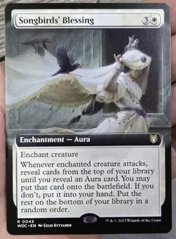 MTG - Songbirds' Blessing - WOC 0043 - Extended Art - NM - Image 1