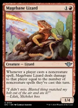 1x Magebane Lizard NM-Mint, English Outlaws of Thunder Junction MTG Magic - Image 1