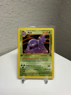 Pokemon TCG Muk Fossil 1st Edition Non-Holo Card 28/62 - Image 1