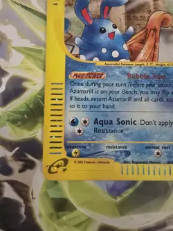 2002 POKEMON Aquapolis Holo Rare Azumarill H4/H32 - Image 5