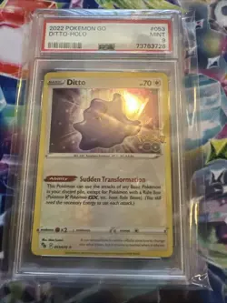 Pokemon TCG Ditto Holo Rare Card 2022 Pokemon Go #053/078 PSA 9 MINT rare - Image 4
