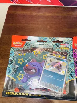 Pokemon Paldean Fates Tech Sticker Collection- Maschiff and Fidough Set of 2 - Image 2