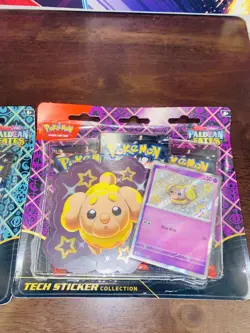 Pokemon Paldean Fates Tech Sticker Collection- Maschiff and Fidough Set of 2 - Image 3