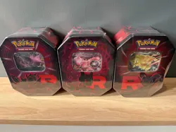 Pokemon TCG: Destined Rivals Team Rocket Tins - Full Set of 3 - NEW & Sealed - Image 1