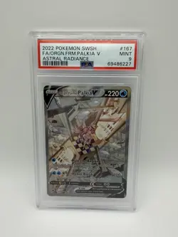 2022 Pokemon Astral Radiance Origin Forme Palkia V 167/189 PSA 9 - Image 1