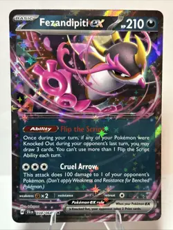 Pokemon TCG Fezandipiti ex 038/064 Sv: Shrouded Fable Holo Pack To Sleeve NM - Image 1