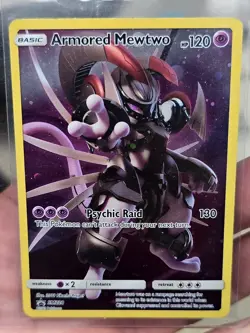 Pokemon TCG Armored Mewtwo Holo Black Star Promo SM228 - Image 1