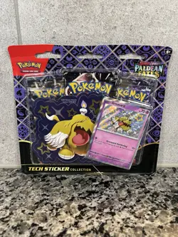 Pokemon Paldean Fates Tech Sticker Collection Maschiff Greavard Fidough Sealed - Image 3