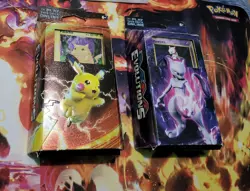 Set of 2 Pokemon XY Evolutions Theme Deck MEWTWO/ PIKACHU -Factory Sealed- - Image 1