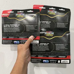 3x Pokemon TCG Scarlet & Violet Paldean Fates Tech Sticker Collection - Sealed - Image 2