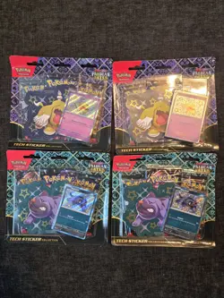 Pokemon TCG Paldean Fates Tech Sticker Collection Sealed Lot of 4 - Image 1