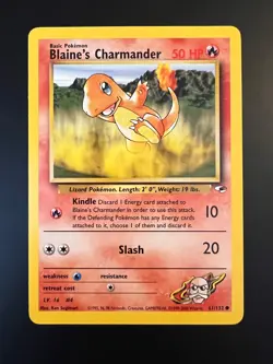 BLAINE'S CHARMANDER 61/132 GYM HEROES POKEMON UNLIMITED NM - Image 1
