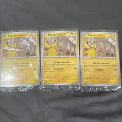 X3 - Sealed Pikachu At The museum Promo Pokemon National History Museum Jumbo - Image 1