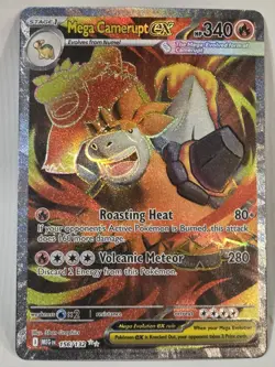 Mega Camerupt ex 156/132 Mega Evolution Full Art Pokemon TCG NM Holo 😱 - Image 1