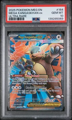 2025 Pokemon Mega Evolutions # 104 Mega Kangaskhan EX PSA 10 - Image 1