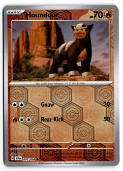 Houndour 007/064 Common Shrouded Fable Pokemon Reverse Holo Near Mint - Image 1