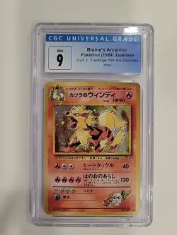 1999 Pokemon Japanese Gym 2 Blaine's Arcanine Holo Cgc 9 - Image 1