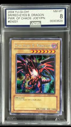 Yu-Gi-Oh! Red-Eyes B. Dragon, PCJ-EN001, AGS 8 Graded collectable 2004 - Image 1
