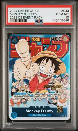 2024 ONE PIECE CHAMPIONSHIP 2023 EVENT PACK #033 MONKEY D. LUFFY PSA 10 - Image 1