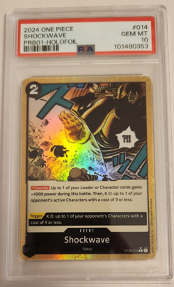 Shockwave 2024 ONE PIECE PRB01-The Best #014 PSA 10 POP 1 - Image 1