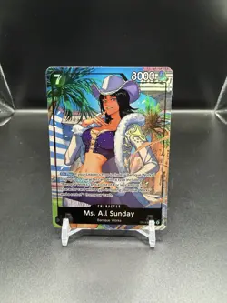 One Piece TCG Ms. All Sunday (Alternate Art) OP14-084 The Azure Sea's Seven Foil - Image 1