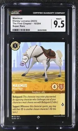 Disney Lorcana Maximus Palace Horse The First Chapter Super Rare CGC 9.5 - Image 1