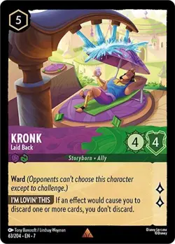 Lorcana- Kronk - Laid Back (Foil) - Archazia's Island - Image 1