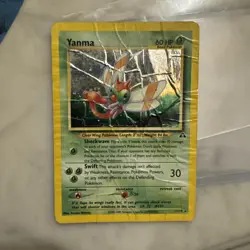 Pokemon Yanma Neo Discovery Holo Rare English Pokemon TCG Card #17/75 2001 - Image 2