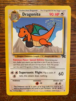 Dragonite Black Star Promo Pokemon TCG #5 WB Movie Card #5 Collectible 2000 WOTC - Image 1