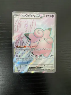 Pokemon TCG-Lillie's Clefairy EX 195 Scarlet & Violet Black Star Promo Card - Image 1