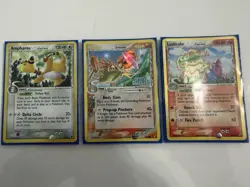Pokemon Crystal Guardians Ampharos Kingler Ludicolo 2006 TCG Card Lot - 3 Cards - Image 1