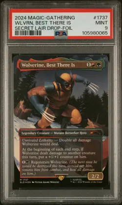 PSA 9 Mint - MTG Wolverine, Best There Is 1737 - Marvel Secret Lair Rainbow Foil - Image 1