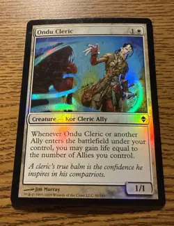 MTG Ondu Cleric FOIL Zendikar NM Common MAGIC THE GATHERING - Image 1