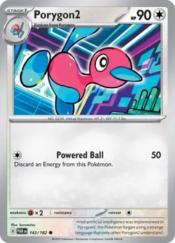 Porygon2 SV04: Paradox Rift 143/182 NM English Pokemon Card - Image 1