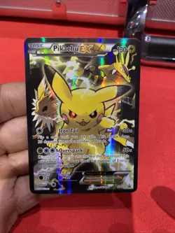 Pokemon Pikachu EX Full Art Promo Holo Electric Card XY124 2016 - Image 1