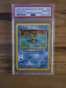 Pokemon League BLACK STAR PSYDUCK PROMO #20 PSA 10 Cert # 65307204 - Image 2