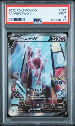 PSA 9 MEWTWO V 072/078 FULL ART POKEMON GO 😍 - Image 1