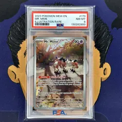 PSA 8 NEAR MINT 2023 Pokemon Mew 151 MR. MIME #179 Illustration Rare - Image 2