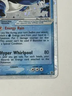 Pokemon TCG Blastoise ex 104/112 Fire Red & Leaf Green Holo Silver Border - Image 4