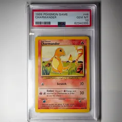 1999 Pokemon Base Set Charmander #46 English Unlimited 46/102 - PSA 10 GEM MINT - Image 1