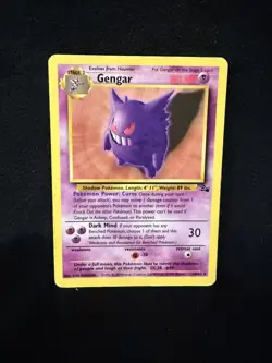 Gengar Fossil 20/62 Pokemon TCG Non Holo Rare WOTC Vintage 1999 - Image 1