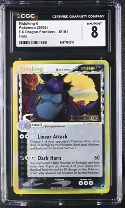 Pokemon EX Dragon Frontiers Nidoking Holo 6/101 CGC 8 - Image 1