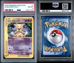 2002 Pokemon Expedition - Alakazam 1/165 - Holo - PSA Graded: 8 - Image 3